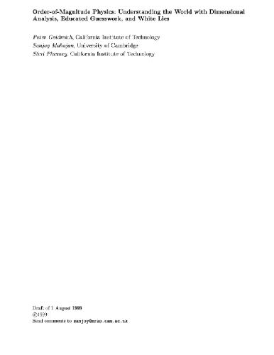 Order-of-magnitude physics