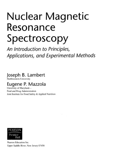 Nuclear magnetic resonance spectroscopy