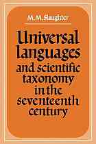 Universal languages and scientific taxonomy in the seventeenth century