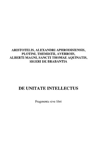 Despre unitatea intelectului