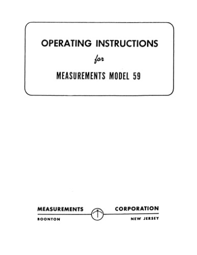 Measurements Corp Model 59 Megacycle Meter