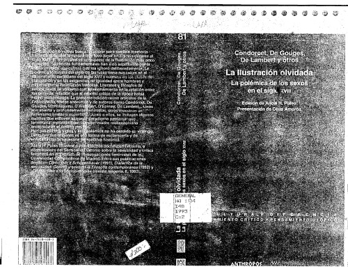 La ilustracion olvidad. La polémica de los sexos en el siglo XVIII