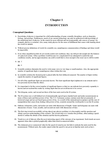 Instructor's Solution Manuals to Physics