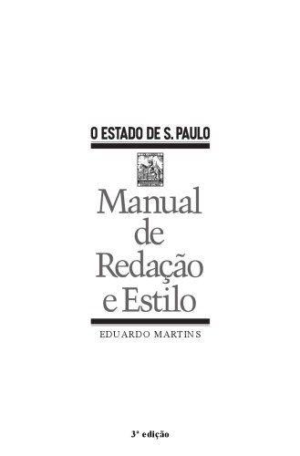 Manual de Redação e Estilo de O Estado de S. Paulo