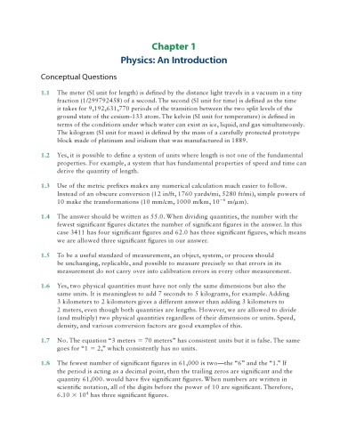 Instructor's Solution Manuals to University Physics for the Physical and Life Sciences