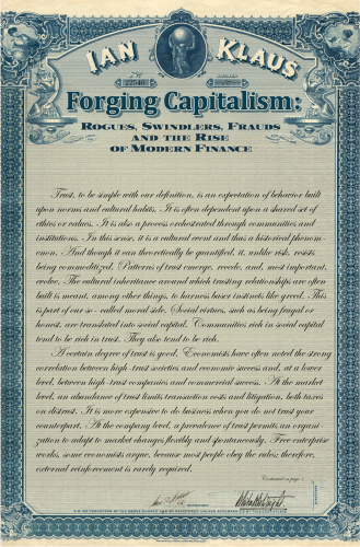 Forging Capitalism: Rogues, Swindlers, Frauds, and the Rise of Modern Finance