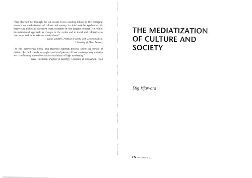 The Mediatization of Culture and Society