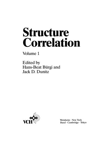 Structure Correlation, Volume 1
