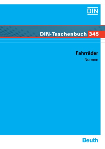 DIN Taschenbuch 345. Fahrräder. Normen