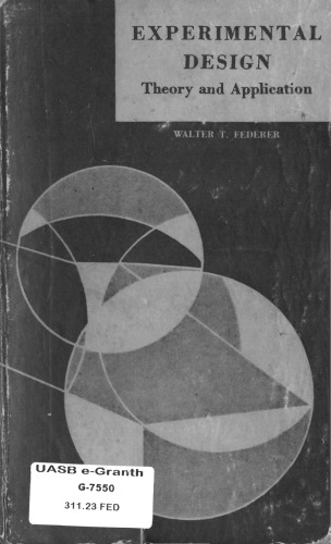 Experimental Design. Theory And Application