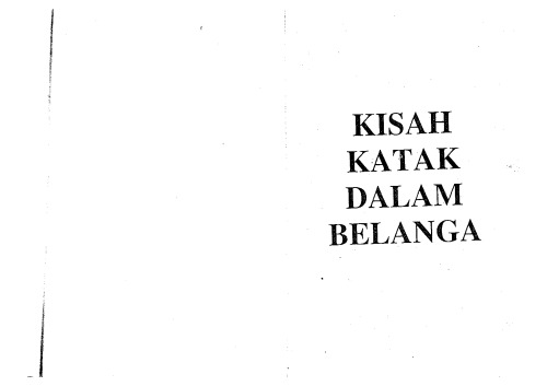 Kisah Katak Dalam Belangga