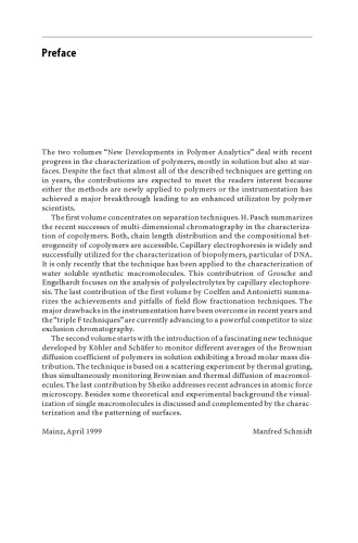 New Developments in Polymer Analytics II