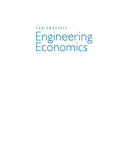 Contemporary engineering economics