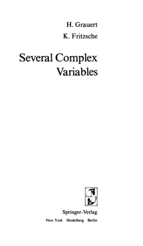 Several complex variables