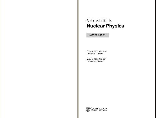 An Introduction to nuclear physics