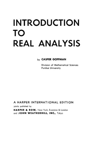 Introduction to real analysis