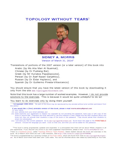 Topology Without Tears