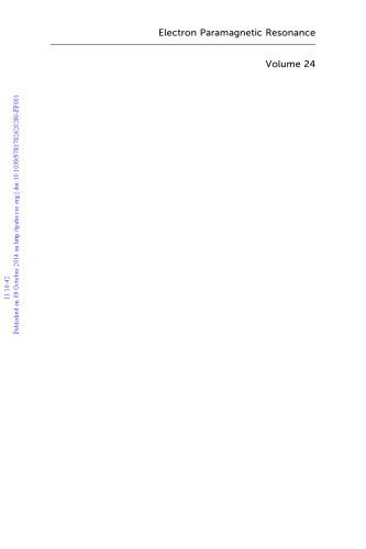 Electron paramagnetic resonance. Volume 24 : a review of the recent literature