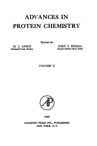 Advances in protein chemistry Volume 2