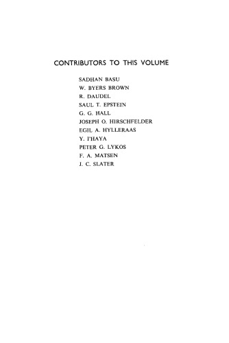 Advances in Quantum Chemistry