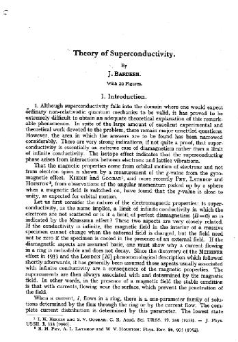 Theory of SC pre BCS