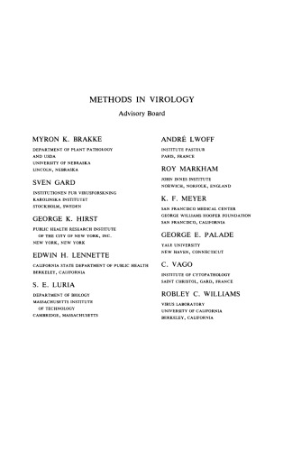 Methods in virology