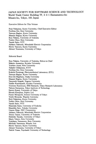 Advances in software science and technology. vol. 1