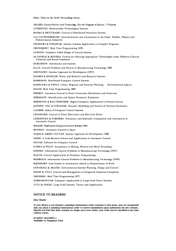 Theory and application of digital control : proceedings of the IFAC Symposium, New Delhi, India, 5-7 January 1982