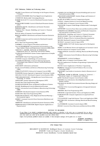 Adaptive systems in control and signal processing 1983 : proceedings of the IFAC workshop, San Francisco, USA, 20-22 June, 1983