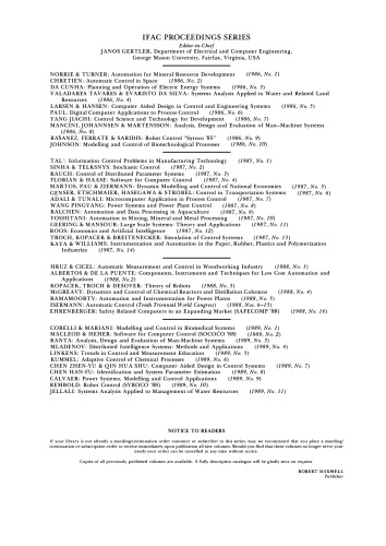 Analysis, design, and evaluation of man-machine systems 1988 : selected papers from the Third IFAC/IFIP/IEA/IFORS conference, Oulu, Finland, 14-16 June 1988
