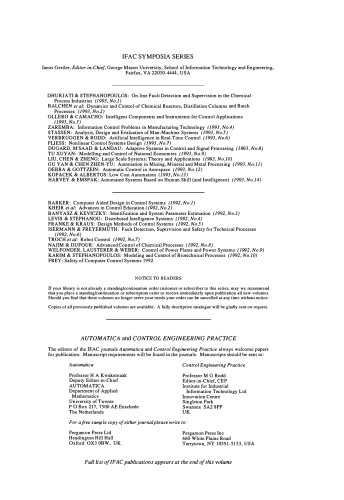 Automatic control in aerospace, 1992 : selected papers from the 12th IFAC Symposium, Ottobrunn, Germany, 7-11 September 1992