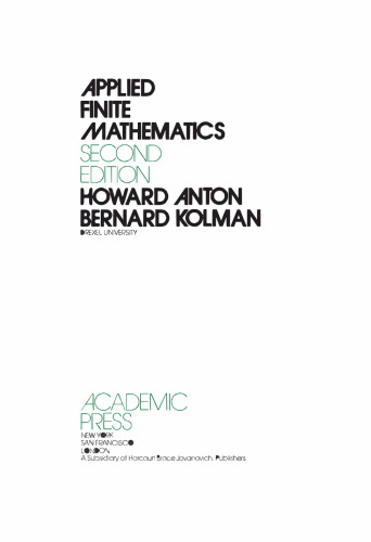 Applied finite mathematics