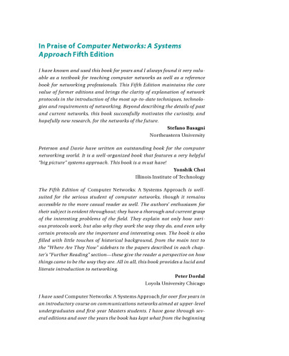 Computer networks : a systems approach
