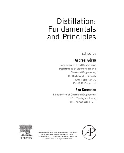Distillation : fundamentals and principles