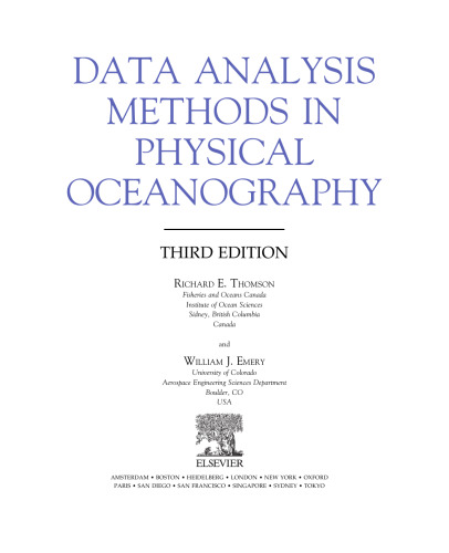 Data analysis methods in physical oceanography