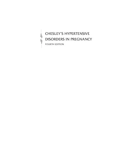 Chesley's hypertensive disorders in pregnancy