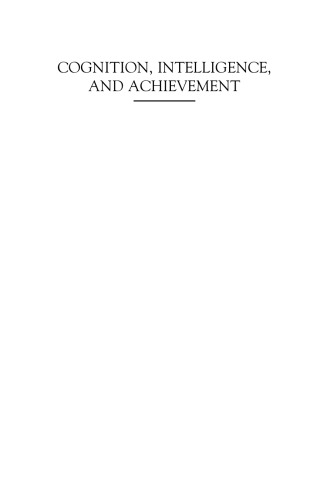 Cognition, intelligence, and achievement : a tribute to J.P. Das