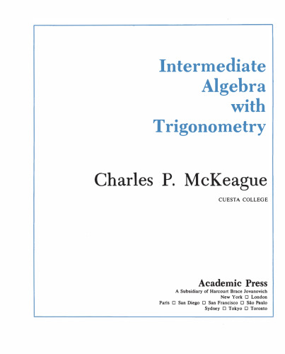 Intermediate algebra with trigonometry