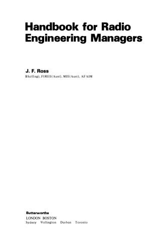 Handbook for radio engineering managers