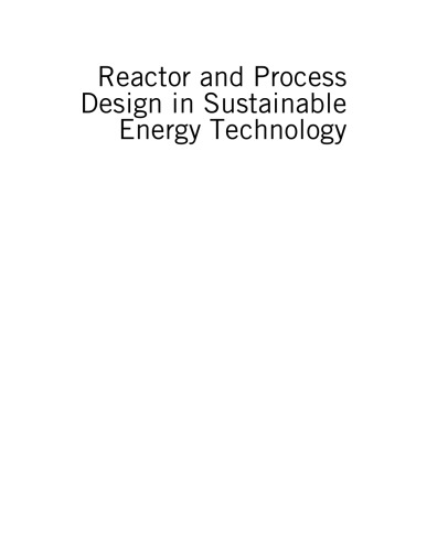 Reactor and process design in sustainable energy technology