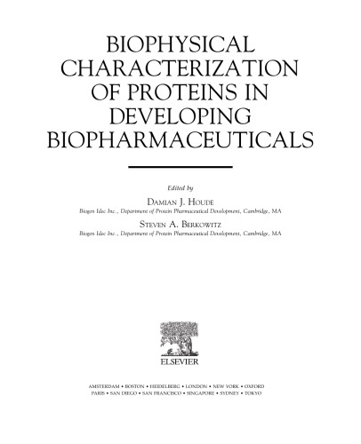 Biophysical characterization of proteins in developing biopharmaceuticals