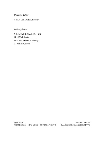 Handbook of Theoretical Computer Science. Volume A: Algorithms and Complexity