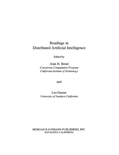 Readings in distributed artificial intelligence