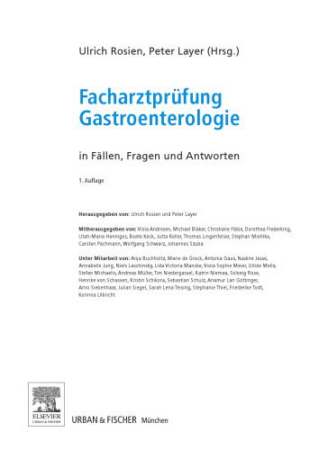 Facharztprüfung Gastroenterologie : in Fällen, Fragen und Antworten