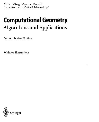 Computational Geometry algorithms and applications