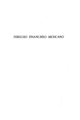 Derecho Financiero Mexicano