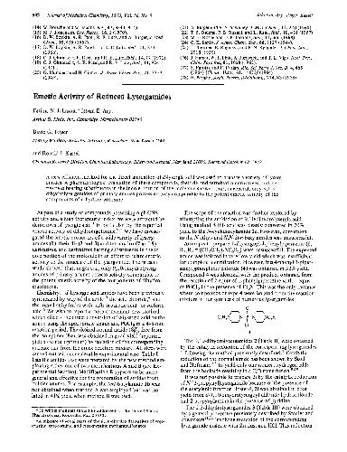 Emetic activity of reduced lysergamides