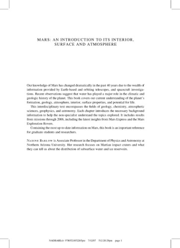 Mars: an introduction to its interior, surface and atmosphere