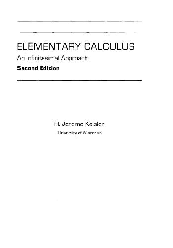 Elementary Calculus