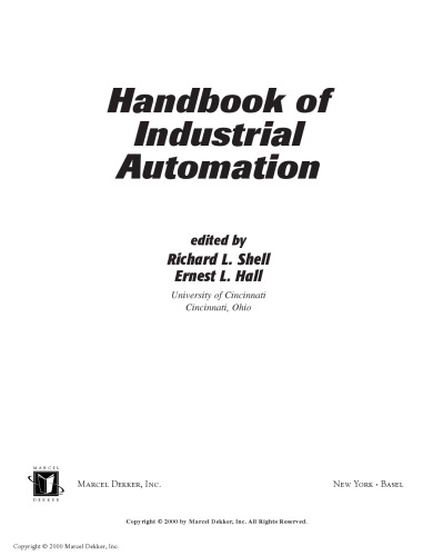 Handbook Of Industrial Automation